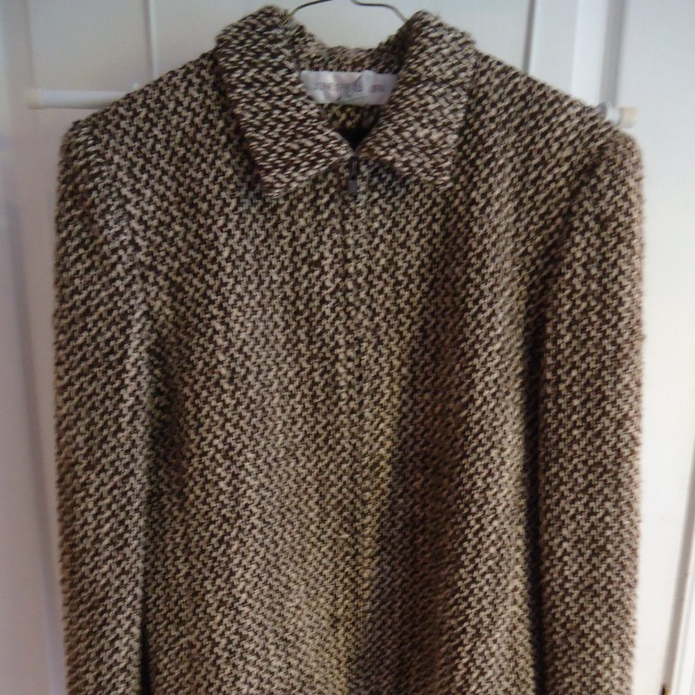 Jones New York Jacket 8 Brown Tweed Vintage